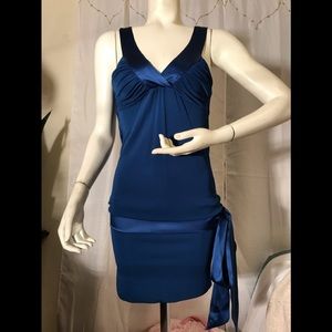 BEBE O GORGEOUS `ROYAL BLUE DRESS